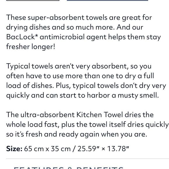 Norwex Kitchen Towel and Kitchen Cloth set of 2 NWT - Picture 5 of 8